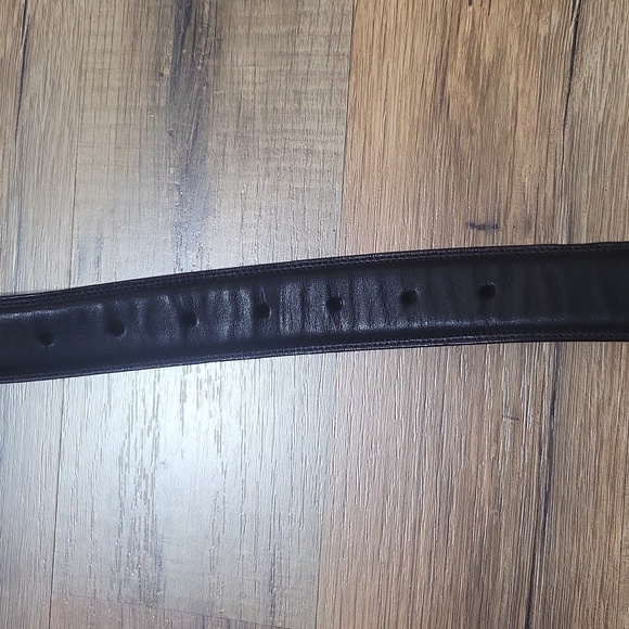 PERRY ELLIS Black portfolio #1P32030 Full Grain Cowhide Lined on Leather Belt - Picture 6 of 11